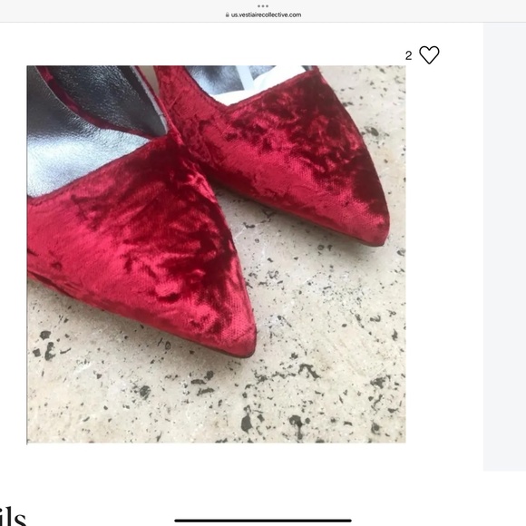 Oscar de la Renta Shoe Red Velvet Heels Stiletto Heel Dress Designer Shoes 37.5 - Picture 3 of 16